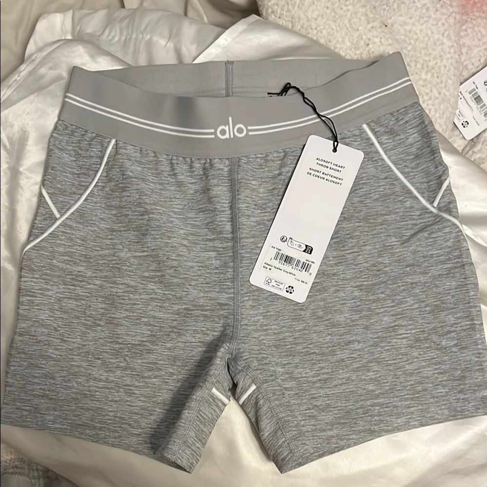 ALO Yoga Heather Gray Athletic Shorts